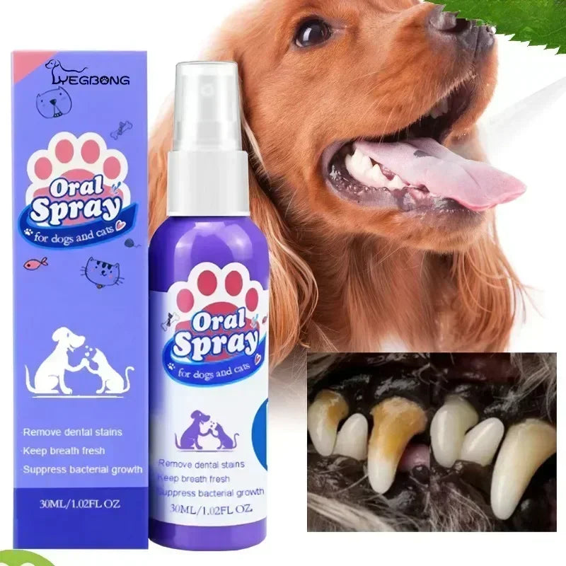 Pet Teeth Cleaning Spray for Fresh Breath & Oral Care