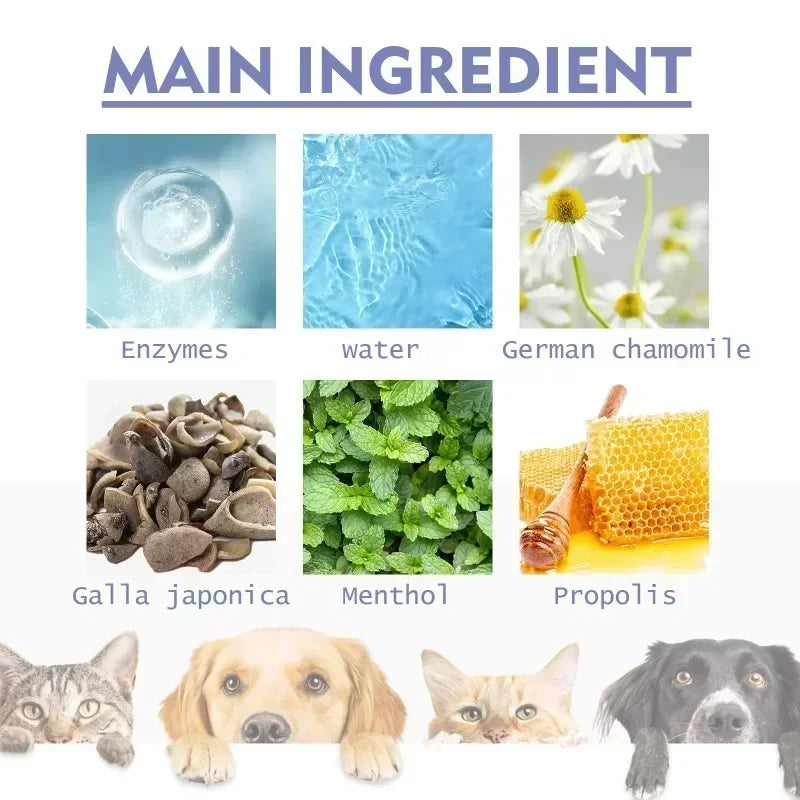 Pet Teeth Cleaning Spray for Fresh Breath & Oral Care