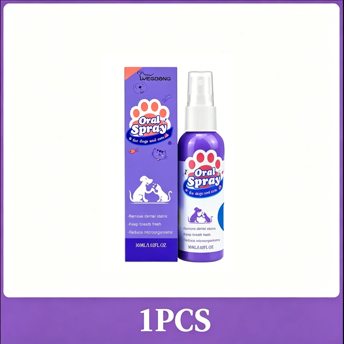 Pet Teeth Cleaning Spray for Fresh Breath & Oral Care